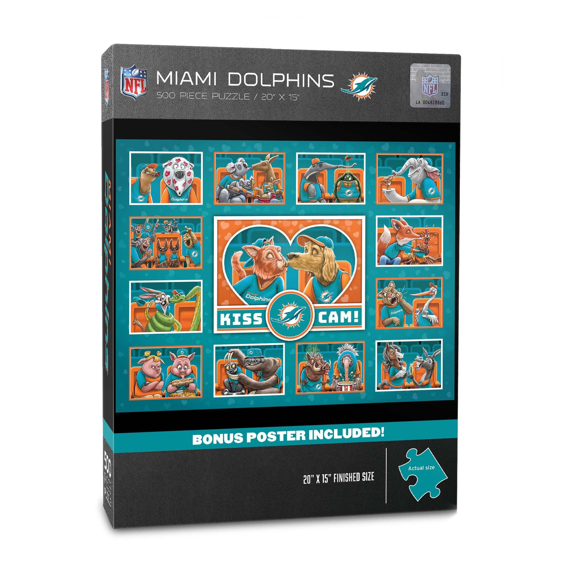 YouTheFan NFL Miami Dolphins Kiss Cam 500pc Puzzle