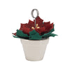 Department 56 Snowbabies Classics Poinsettia Pot Place Card Holder Figurine, 3 Inch
