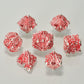HNCCESG Matt Red White DND Metal Dice 7 PCS Skull Hollow D&D Dice Set for Dungeons and Dragon Gifts of Tabletop Game (Matte Red