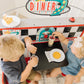 Melissa & Doug Double-Sided Wooden Star Diner Play Space, Red, 35" H x 23" W x 43.5" L, Model 3951, Durable Plastic Construction