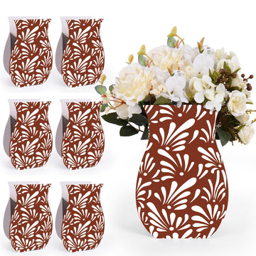 FYSUIMU 8Pcs Cielito Lindo Flower Boxes Flower Vase Centerpiece Platos De Barro Terracotta Flower Paper Box for Mexican Fiesta C