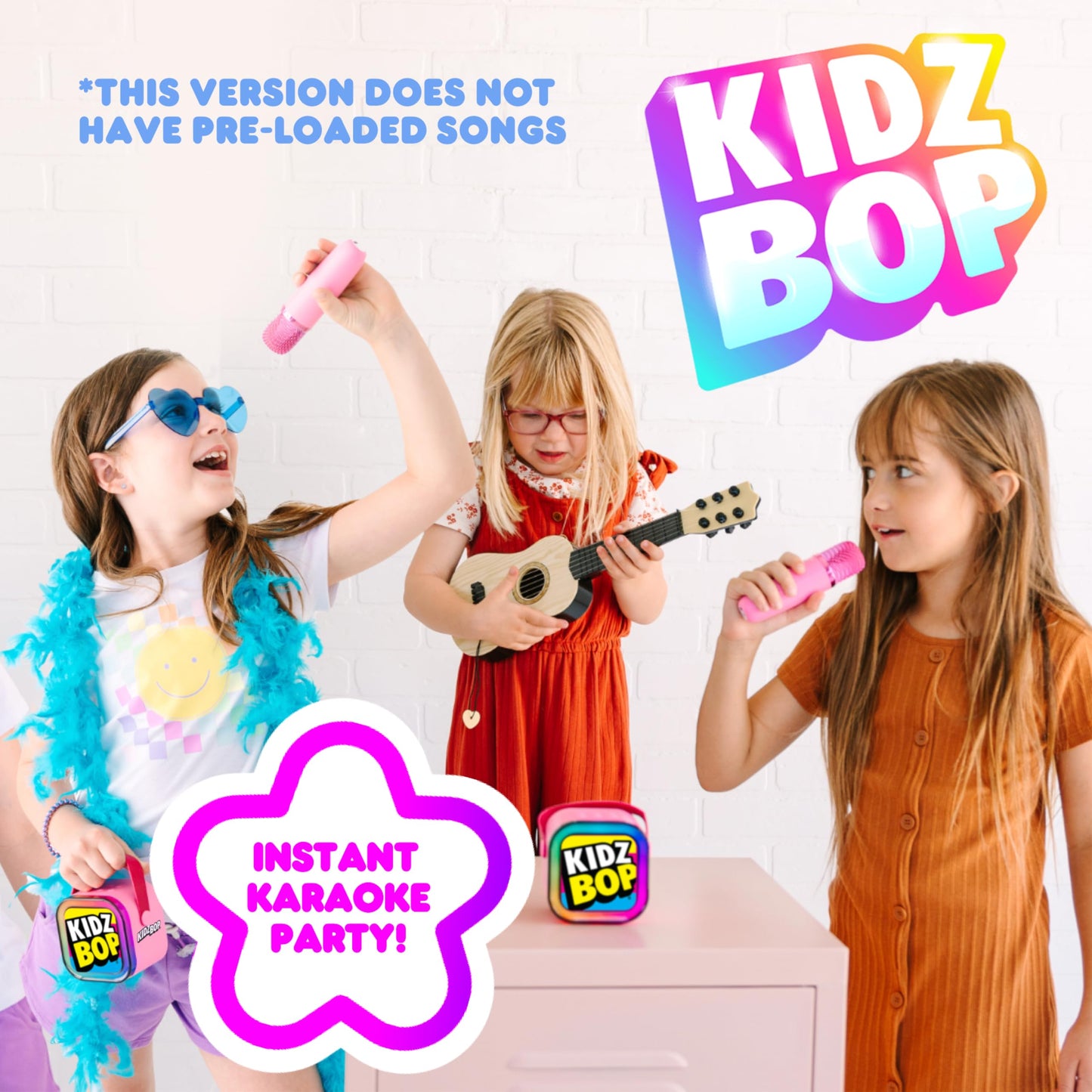 Move2Play, Kidz Bop Mini Karaoke Machine For Kids | Official Kidz Bop Merchandise | Connect With Bluetooth | Valentine'S Day & Birthday Gift | Ages 2, 3, 4, 5+ Year Old | Girls, Boys, & Toddler