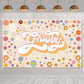 Groovy Party Backdrop Banner Hippie Birthday Two Groovy Party Decoration Daisy Flower Boho Party Photography Backdrop Groovy Par