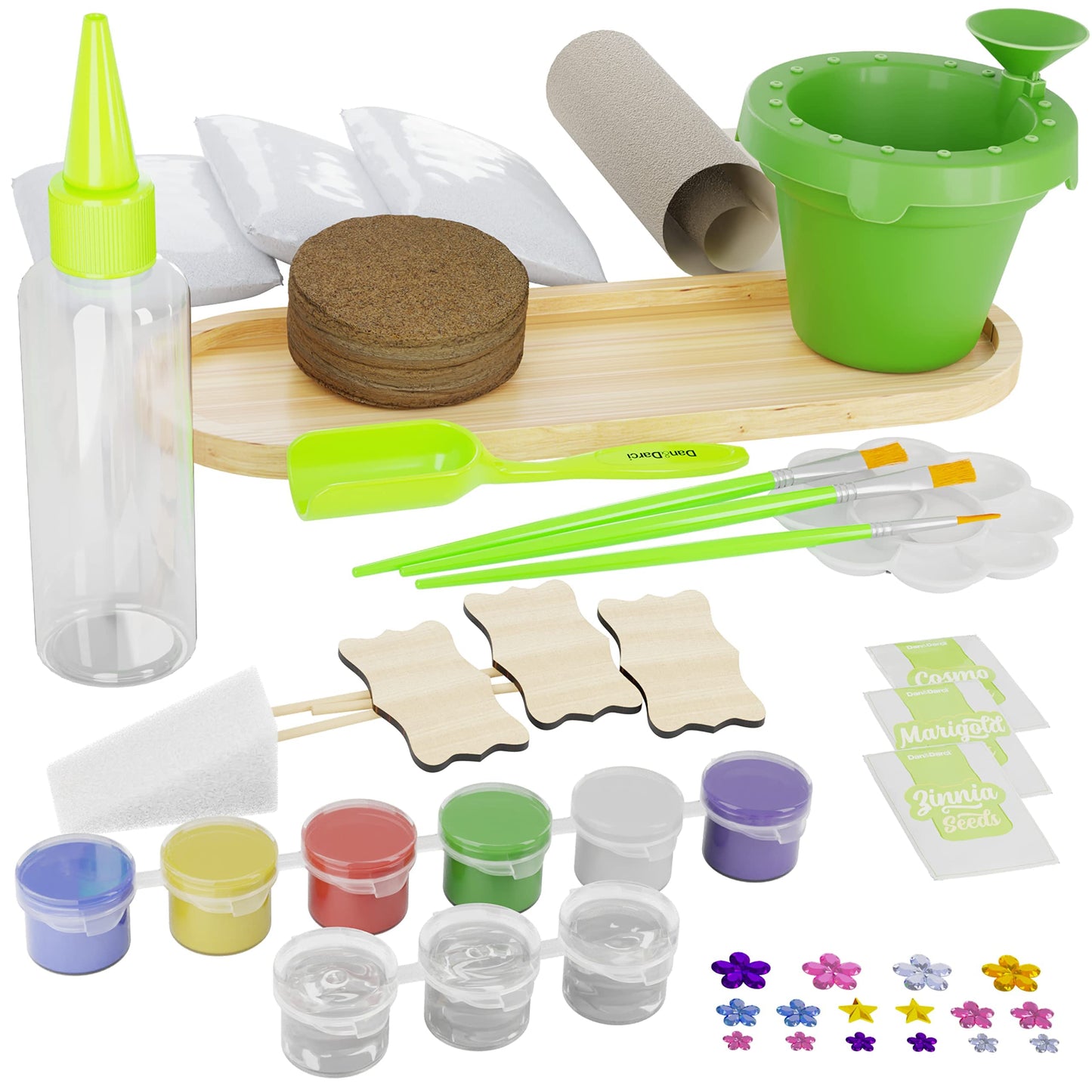 Dan&Darci Cast a Pot Kit - Multicolor DIY Art & Gardening Set for Kids Age 8-14 - Fun STEM Craft Gift for Boys & Girls