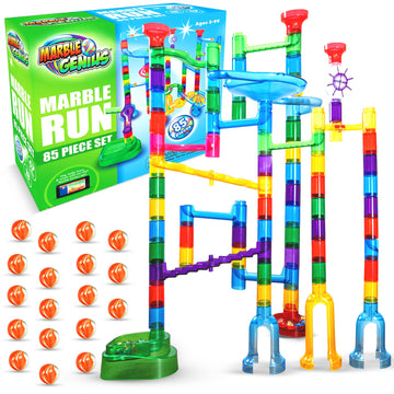 Marble Genius Marble Run Maze Track Toys - 85 Pcs, Board Games For Kids Aged 4-12, Toys For Adults, Teens And Toddlers, (67 Tran