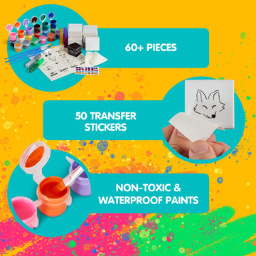 JOYIN 24 Magnetic Mini Tiles Art Kit  Creativity DIY Paint  Arts and Crafts for Kids  DIY Supplies for Party Favors  Family Activity  Birthday Present  Toys Gifts for Boys and Girls