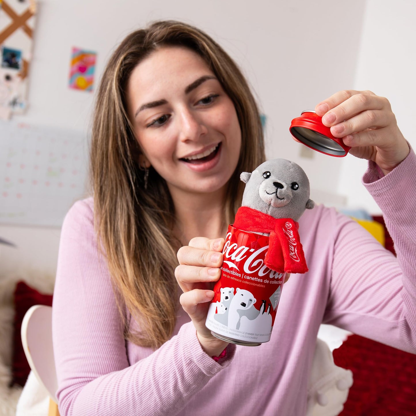 Coca-Cola Pop Cans! Collectible 5' Plush Stuffed Animal In 12Oz Can - Character Will Vary - Collect Them All!