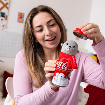Coca-Cola Pop Cans! Collectible 5' Plush Stuffed Animal In 12Oz Can - Character Will Vary - Collect Them All!