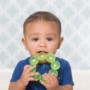Infantino Water Teethers – Sensory Exploration And Teething Relief, Cooling Relief For Teething Babies, Lime & Blue, 3-Pack