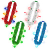 Christmas Party Favors, 4PCS Christmas Lights Necklace, LED Christmas Accessories, 3 Modes Christmas Necklaces, Colorful Snowfla