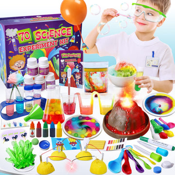 Unglinga 70 Lab Experiments Science Kits For Kids Educational Scientific Toys Birthday Gifts Idea For Girls Boys, Chemistry Set, Erupting Volcano, Fruit Circuits, Stem Projects Magic Activities