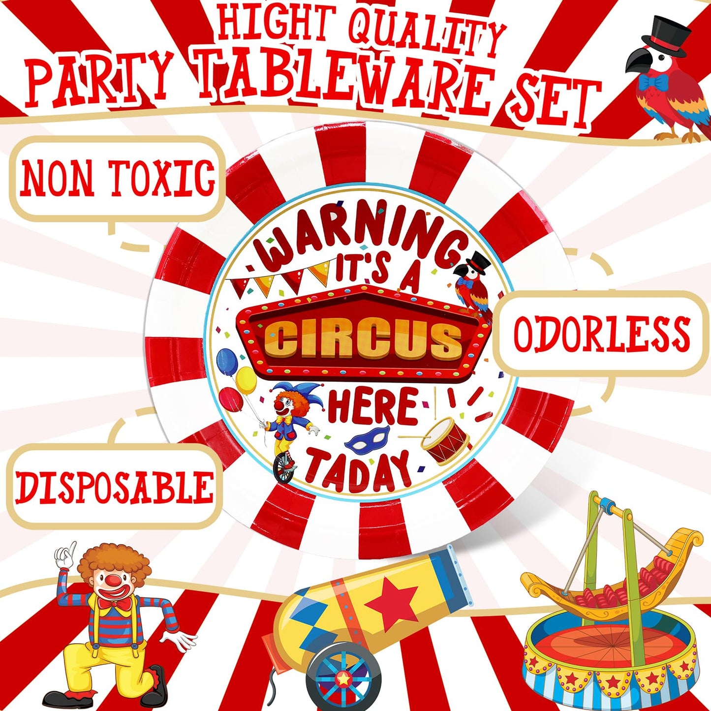 Carnival Birthday Party Decorations, Whimsical Carnival Birthday Party Favors, Circus Party Supplies, Carnival Theme Birthday Pa