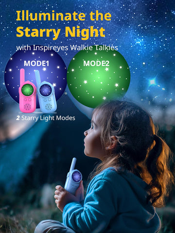 Inspireyes Walkies Talkies For Kids, 3 4 5 Year Old Girl Gifts, 2 Pack Birthday Gifts For 3 4 5 6-8 Year Old Boys, Toddler Toys For Indoor Outdoor Games