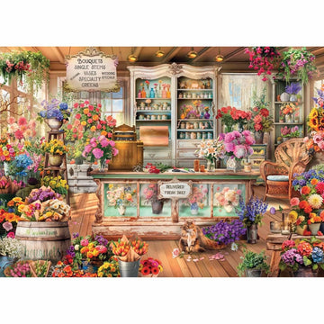 Ravensburger All Seasons Flower Shop 1000 Piece Jigsaw Puzzle | Explore Colorful Botanical Arrangements | from The Bestselling Puzzle Brand Worldwide | Enhanced Anti-Glare Surface
