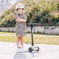 Scoot & Ride Stand-Up Push Scooter For Children Ages 3-6, Highwaykick 3, Lemon