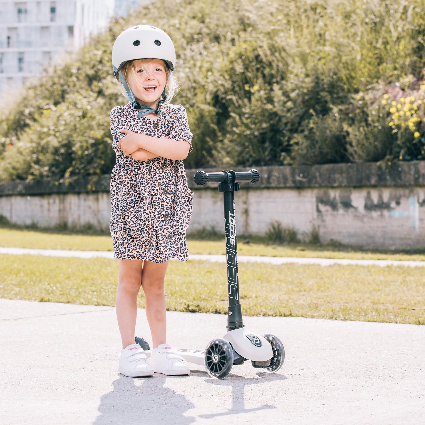 Scoot & Ride Stand-Up Push Scooter For Children Ages 3-6, Highwaykick 3, Lemon