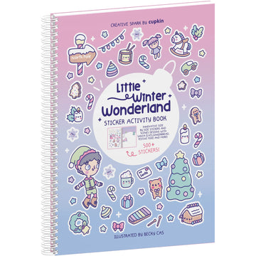Christmas Sticker Book For Kids + Coloring Book (500+ Holiday Stickers & 12 Scenes) By Cupkin - Fun Side By Side Winter Activity