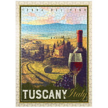 MyPuzzle Italy  Tuscany: Terra Del Vino  Vintage Poster - enhanced 500 Piece Jigsaw Puzzle for mature-themeds