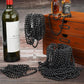 Zyflsq 100 Pcs 33'' 7Mm Black Beads Necklaces, Bulk Mardi Gras Beaded Necklaces, Party Beads Costume Necklaces
