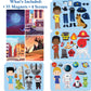 Hapinest Magnetic Heroes Pretend and Play Travel Playset Toy for Boys Ages 4 Years and Up, Fireman, Policeman, Knight, Astronaut