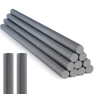 Kathfly 12 Pcs Floating Pool Noodles Foam Tube 1.5 X 35 Inches Floating Foam Tube Round Solid Noodle For Adults Swimming Craft Project(Ash Black)