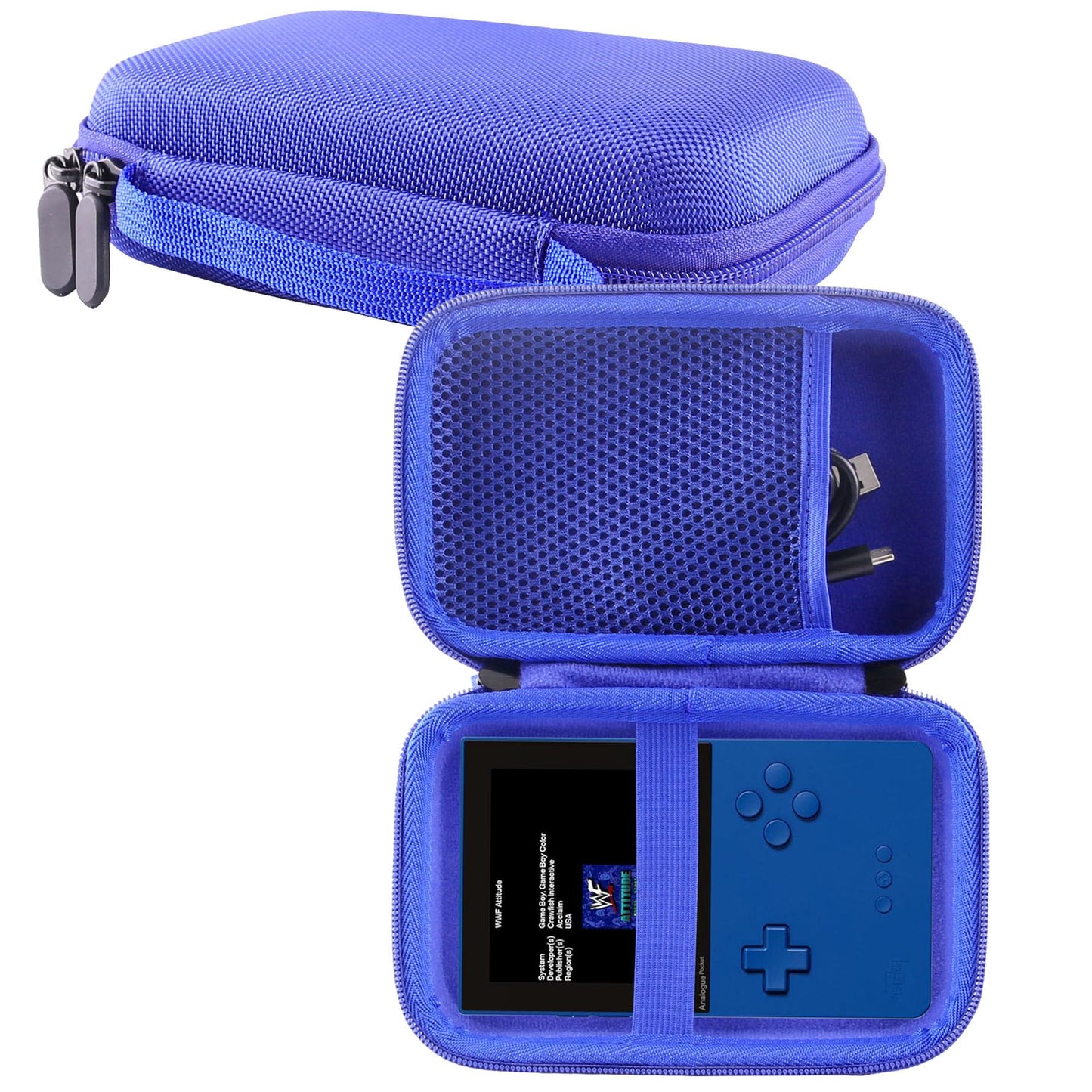 Werjia Hard Carrying Case Compatible With Rg40Xx V Handheld Game Console Rg 40Xxv,Analogue Pocket Handheld Game Console (Case Only) (Blue)
