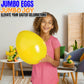 Fun Express Fillable Yellow Plastic Easter Eggs - 14", 6 Pieces, Fun for Easter Celebrations