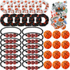 86 Pcs Basketball Party Favors, 50 Pcs Basketball Stickers, 12 Sports Stress Ball Mini Foam Ball, 12 Charm Bracelets 12 Scrunchi