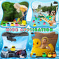 RoundFunny 10 Sets Jumbo Rubber Ducks with Sunglasses 5 Inch Giant Squeaky Rubber Ducks Big Floating Bathtub Toys for Shower Bir
