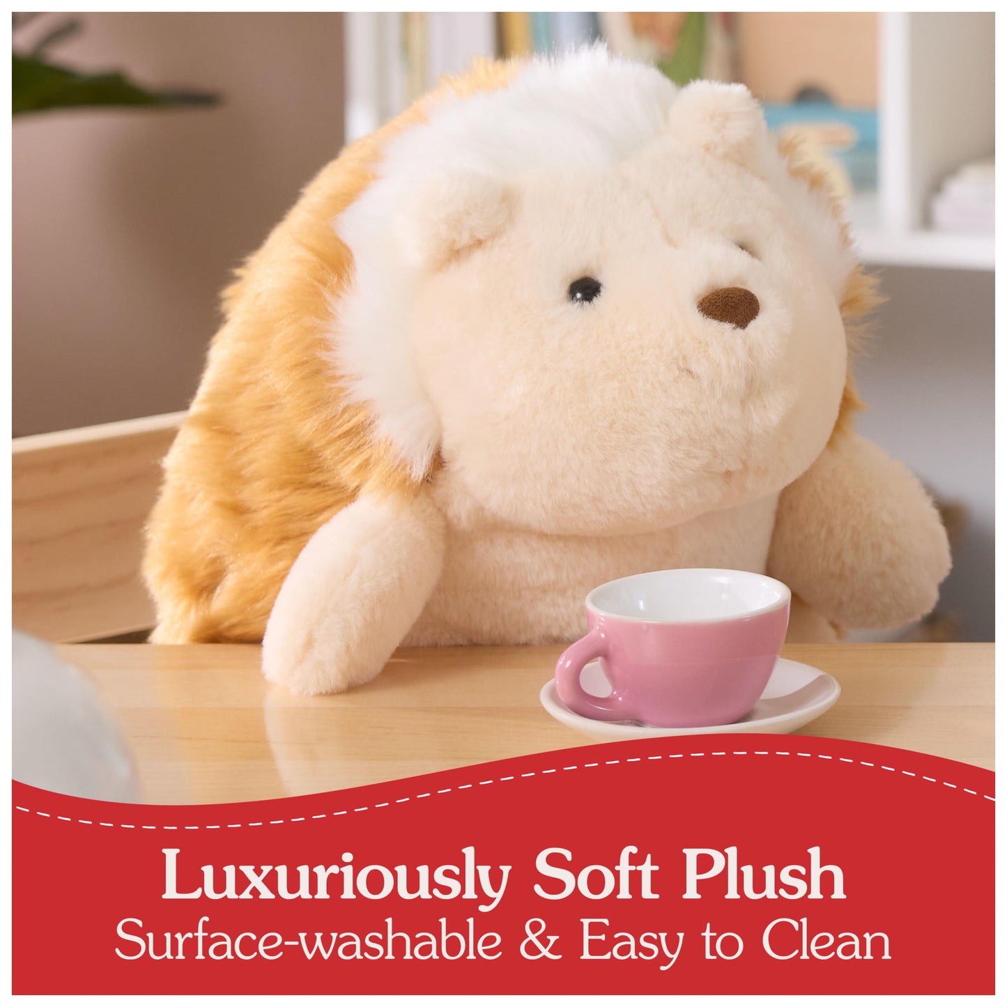 GUND Tea Hedgehog Plush Stuffed Animal, 10” Tan/Brown, High Quality Materials, Ages 1+ - Model 6070232