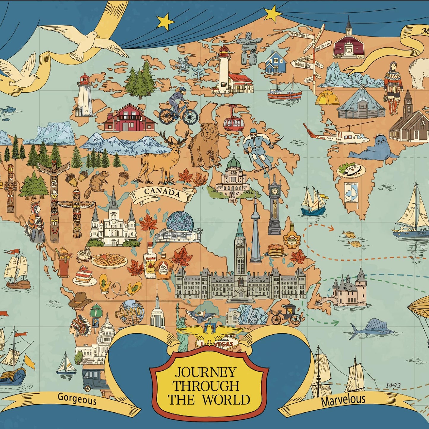Puzzles For Adults 1000 Pieces, Momibook Jigsaw Puzzles Of World Map, Painting Image 75X50Cm(29.5''X19.7'') Toys & Game Puzzle,