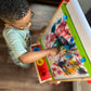 Hape Magnetic All-in-1 Kids Easel - Height Adjustable, Wooden, Cream, 18.9x15.9x41.8 inch, Model E1010B, Includes 3