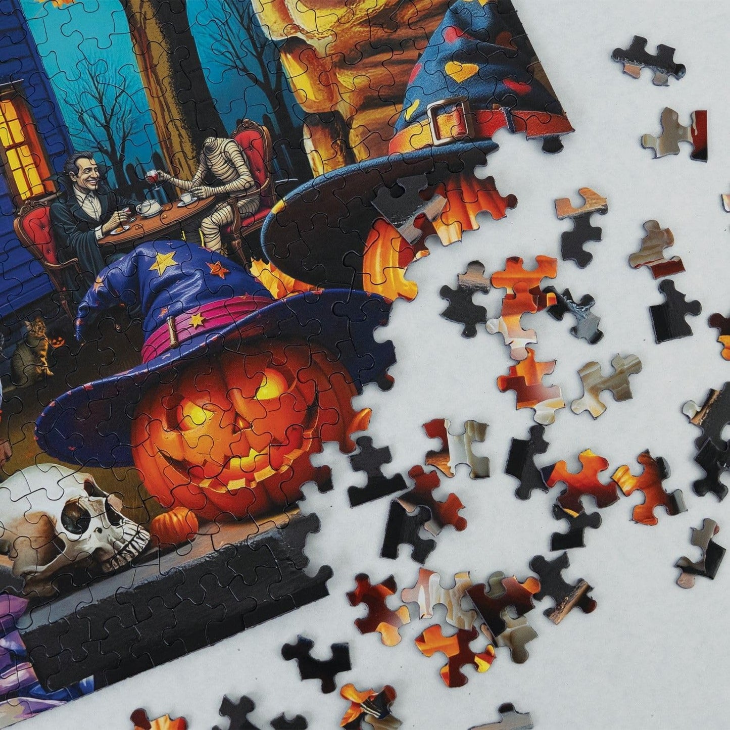 Springbok 1000 Piece Haunted Halloween Jigsaw Puzzle - Large Cardboard - Unique Cut Pieces - Model 33-11298