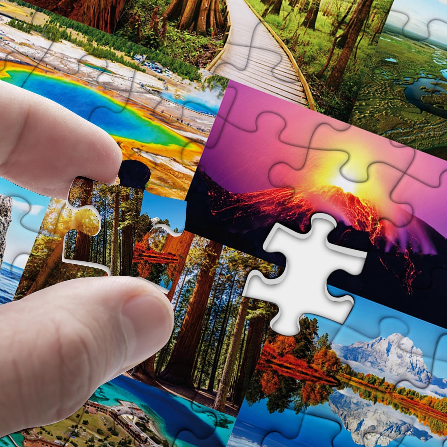 National Parks Puzzle For Adults 1000 Pieces, Landscape Nature Puzzle As National Parks Wall Decor, American Scenery Mountain Ji