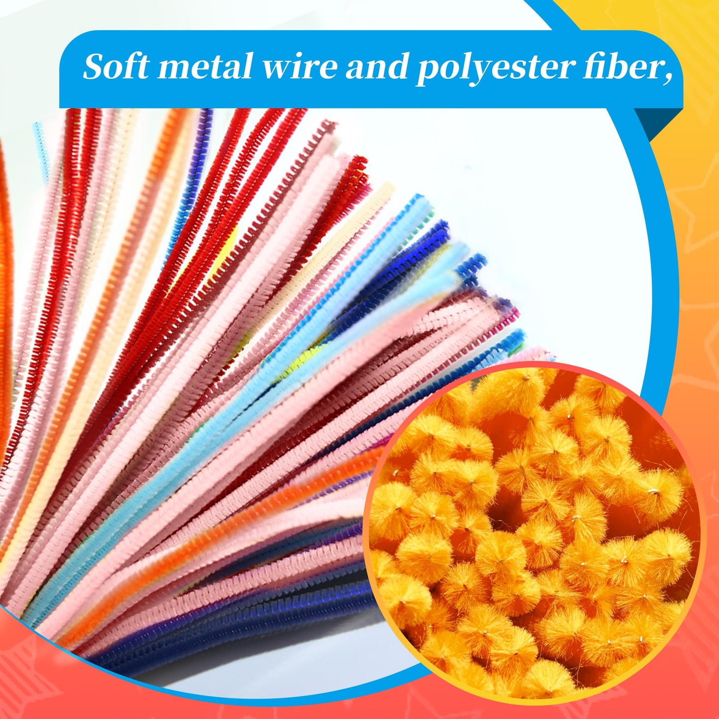 100PCS White Pipe Cleaners,White Pipe Cleaners for Crafts,Pipe Cleaner Craft,Art and Craft Supplies