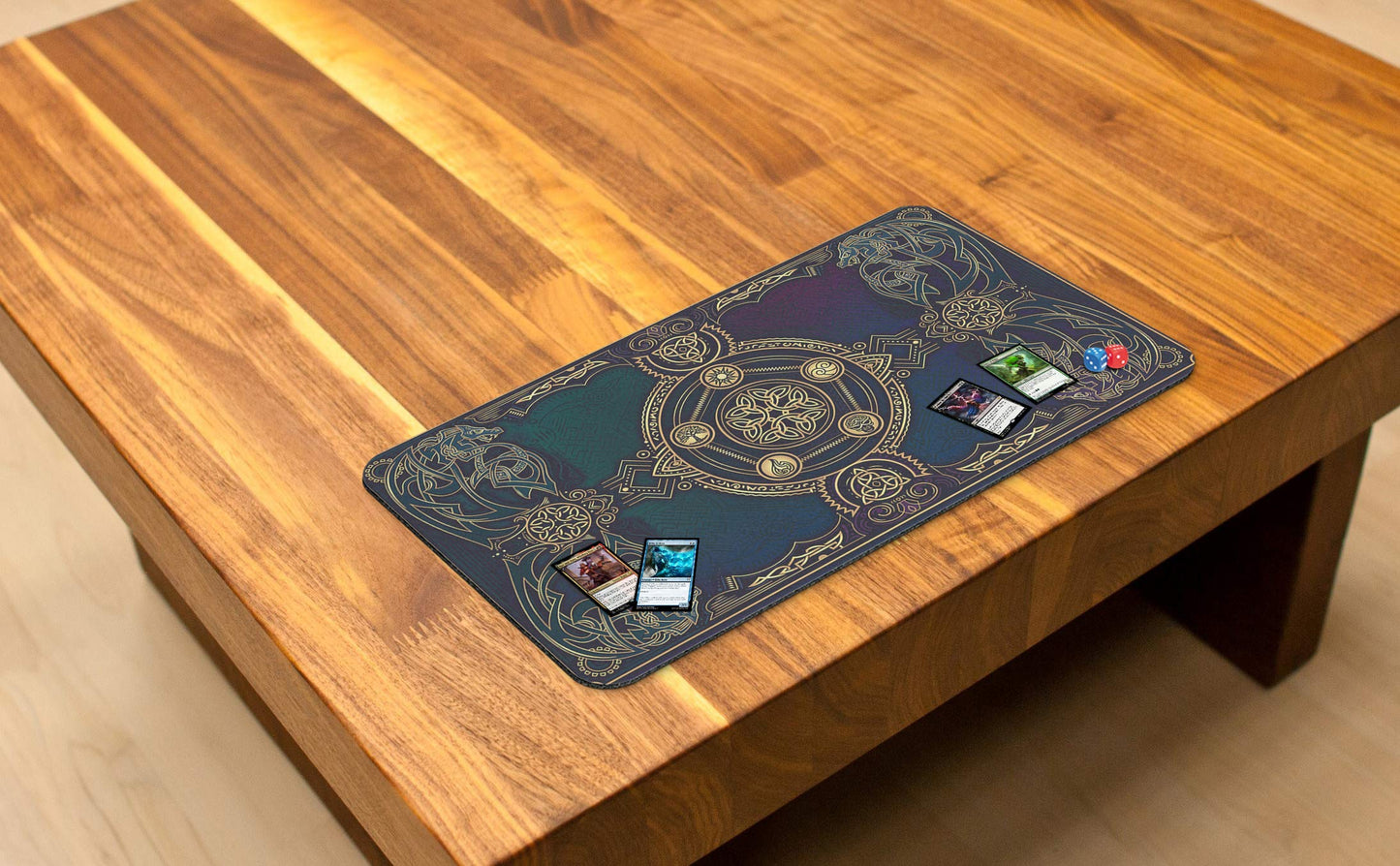 Paramint Lucid Dragon Blast (Stitched) - Mtg Playmat - Compatible With Magic The Gathering Playmat - Play Mtg, Yugioh, Tcg - Original Play Mat Art Designs & Accessories
