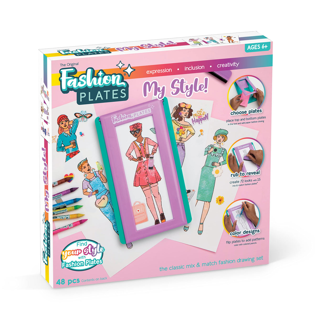 Fashion Plates  My Style  Drawing Kit with MixandMatch Design Plates  Make 100s of Modern Fashion Designs  Art Activity  