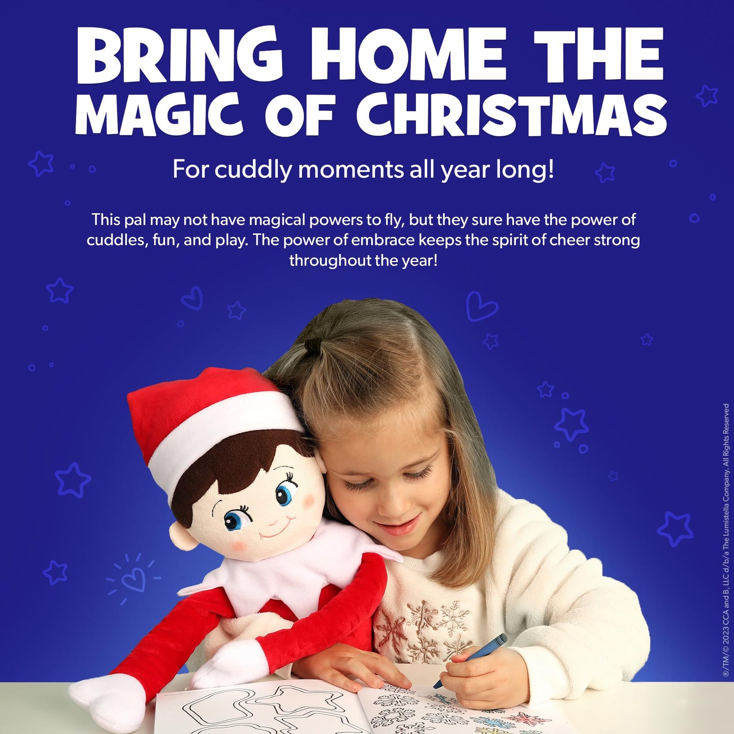 The Elf On The Shelf Plushee Pals - 17-Inch Scout Elf Plush Toys - Huggable And Lovable Brown Eyed Girl Stuffed Elf Plush