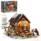 FUNWHOLE Retro Wooden Cabin LEGO Set - 2036 Pcs LED Light Model F9018 for Adults & Teens