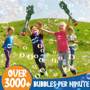 Aooess Bubble Wand Toys For Kid 3-8 Years Old Boys: Dinosaur Bubble Wand Bubbles Machine Bubble Blower For Toddlers 1-3 Dinosaur
