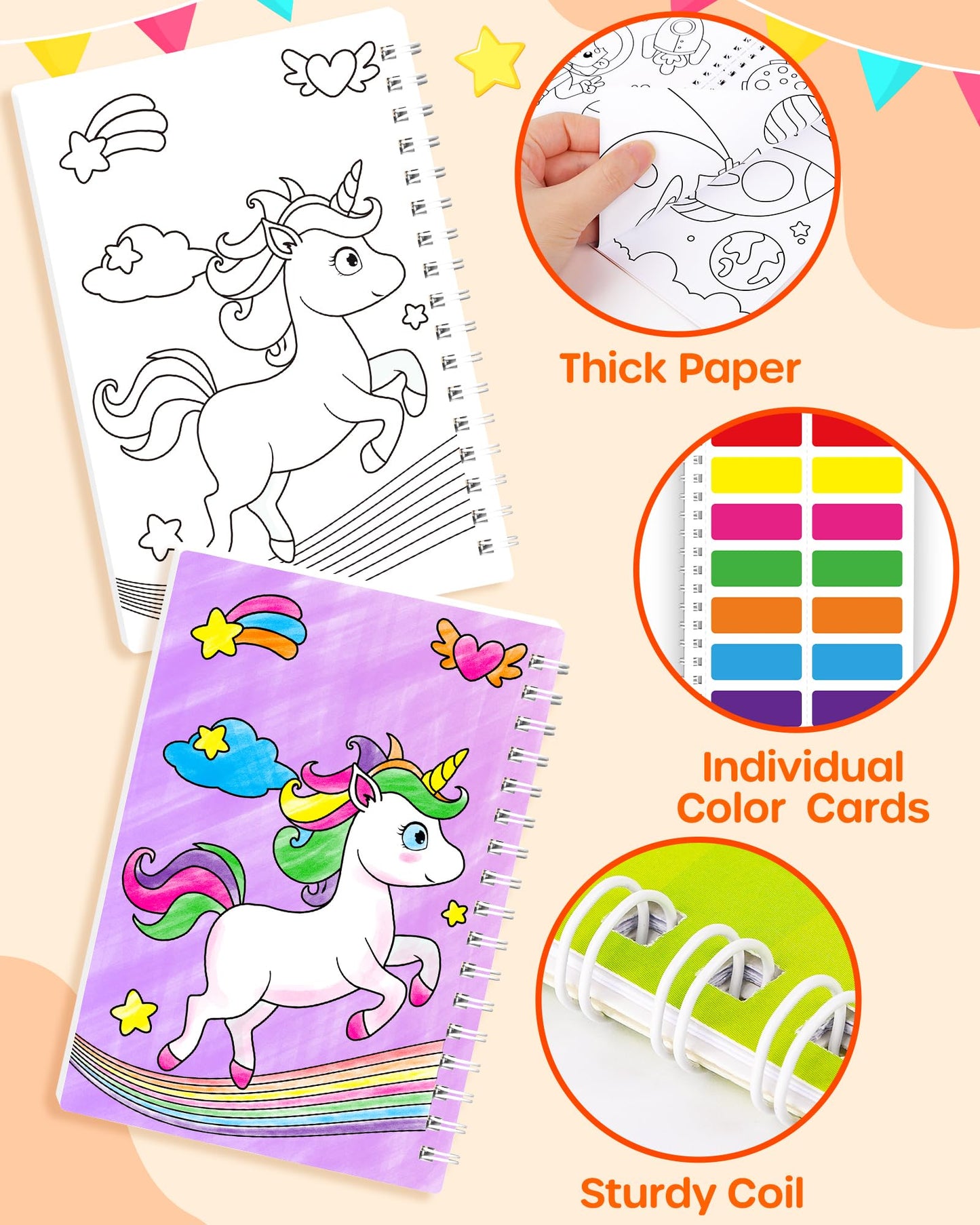 D-FantiX 24 Pack Paint with Water Coloring Books for Kids Ages 4-8-12, Birthday Party Favors Bulk Gifts Goodie Bag Stuffers, Art