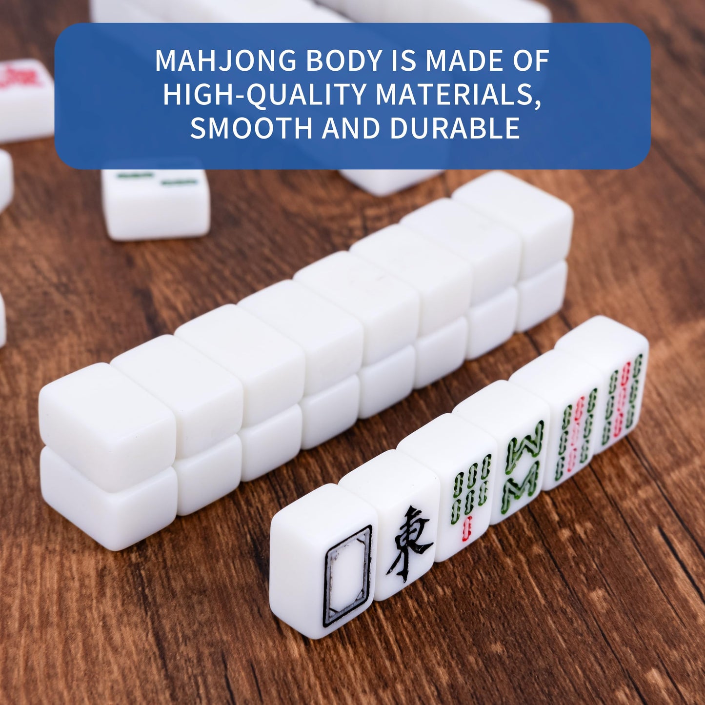drizzle Pink Travel Mini Mahjong Set 20mm with Instructions - Portable 146 Tiles - for Beginners with 4PCS Racks 2 Pounds - Chin