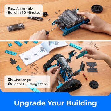 Makeblock mBot2 Rover Robotics Kit, Interactive Emo Robot for Coding Learning and Outdoor Play, Remote Control Coding Robot for