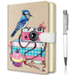 Dwiyittn Cute Bluejay Diary With Magnetic Closure - Journal For Girls, Includes Pen & 192 Lined Pages - Birthday Gift For Kids