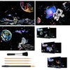 3 Pack Scratch Art Paper Set (16x11.2) Space Series Series Creative Rainbow Sketches Engraving Craft Kit for Kids & Adults - Cos