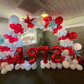 Number 7 Balloon 40 Inch Red Seven Birthday Decorations, 7 17 27 70 Year Old Balloon, Mylar Foil Balloon Number For Engagement,