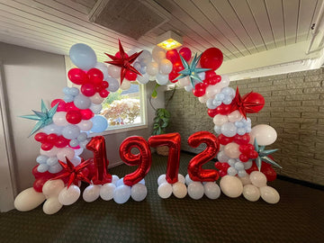 Number 7 Balloon 40 Inch Red Seven Birthday Decorations, 7 17 27 70 Year Old Balloon, Mylar Foil Balloon Number For Engagement,