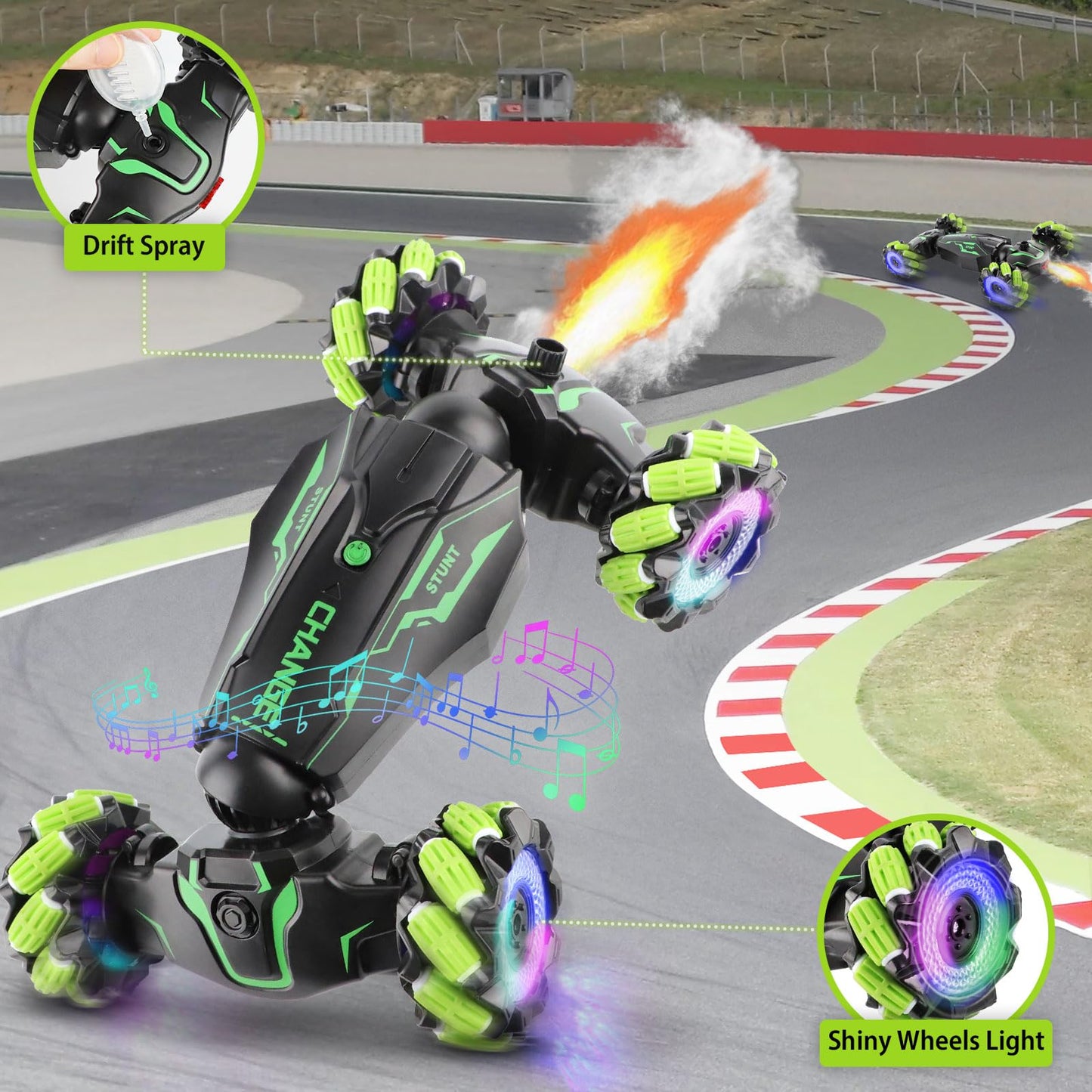 Remote Control Car - Rc Cars Stunt Car Toys 4WD Gesture Sensing Rc Car Rechargeable Toy Cars -Transformer 360 Rotating Hand Cont