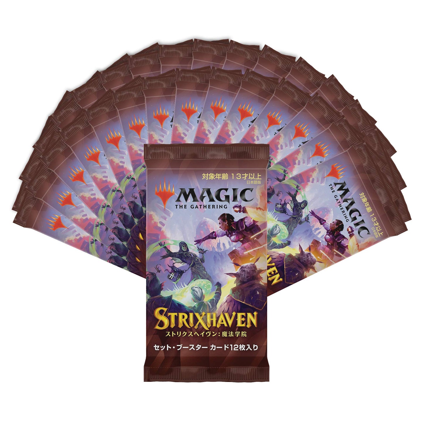 Magic The Gathering Strixhaven Japanese Set Booster Box - 30 Packs, 360 Cards, Paper, Brown, Model C84461400