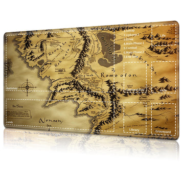 for MTG Card Playmat with Zone,Game Play Mat for MTG TCG 24 x 14 inches,Non-Slip Play Mat for Commander Board RPG CCG Game TCG O